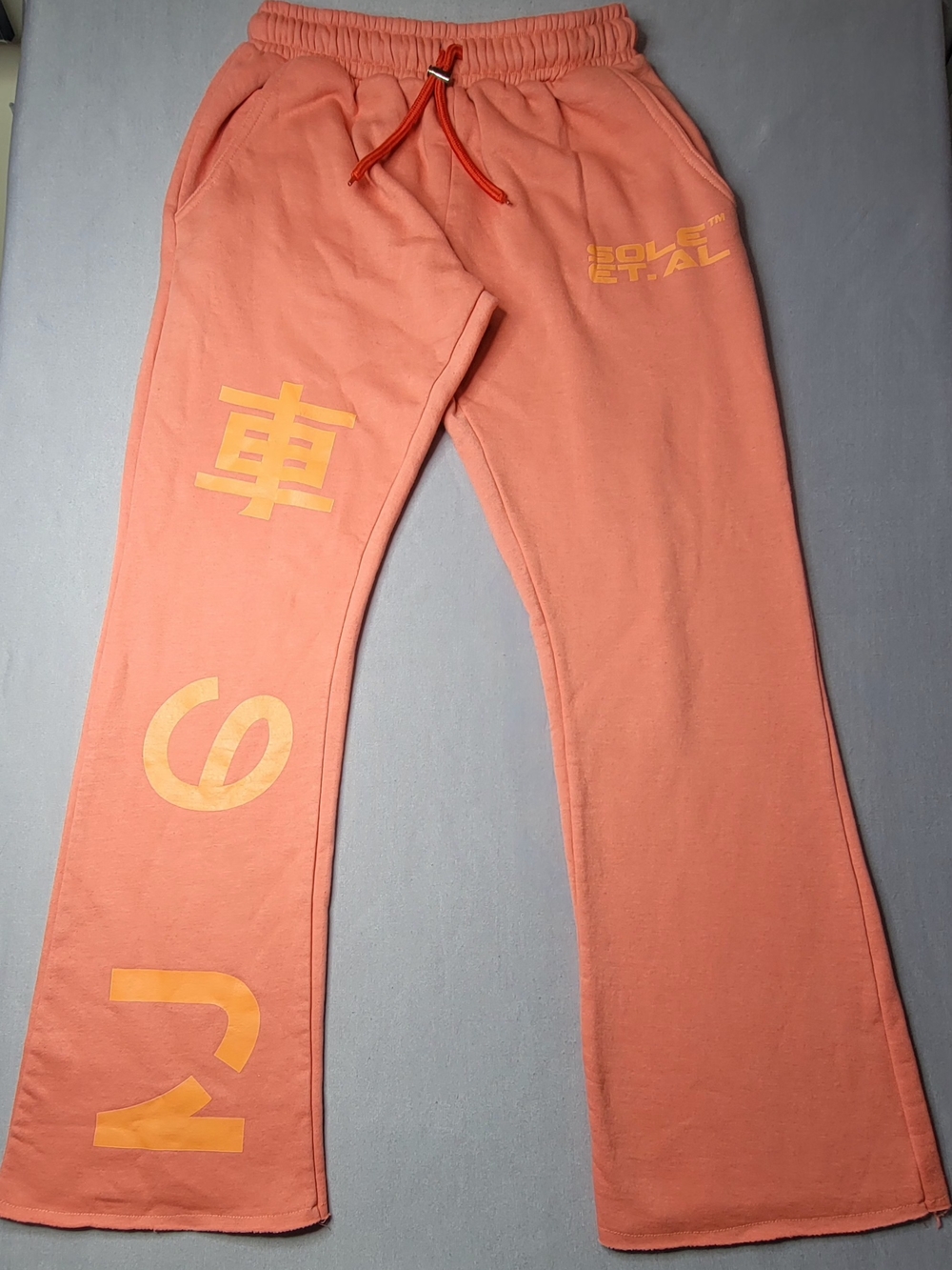 Sole Th X Trick Womens Elastic Drawstring Sweatpants Japanese Characters Size M